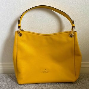 Kate Spade New York Kat Yellow Leather Shoulder Bag